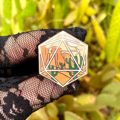 D20 Desert Portal, D&D enamel pin