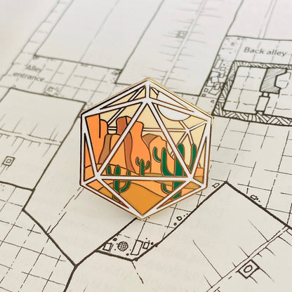 D20 Desert Portal, D&D enamel pin