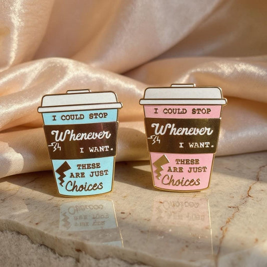 Detective coffee, literary enamel pin