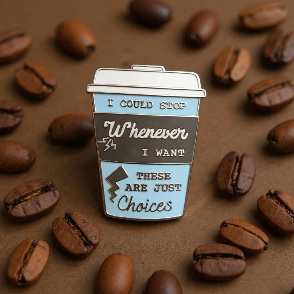 Detective coffee, literary enamel pin