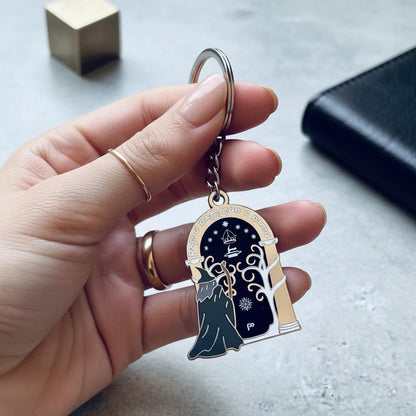 Doors of Durin Keychain, LOTR enamel pin