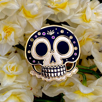 Ebon Grin, witchy enamel pin