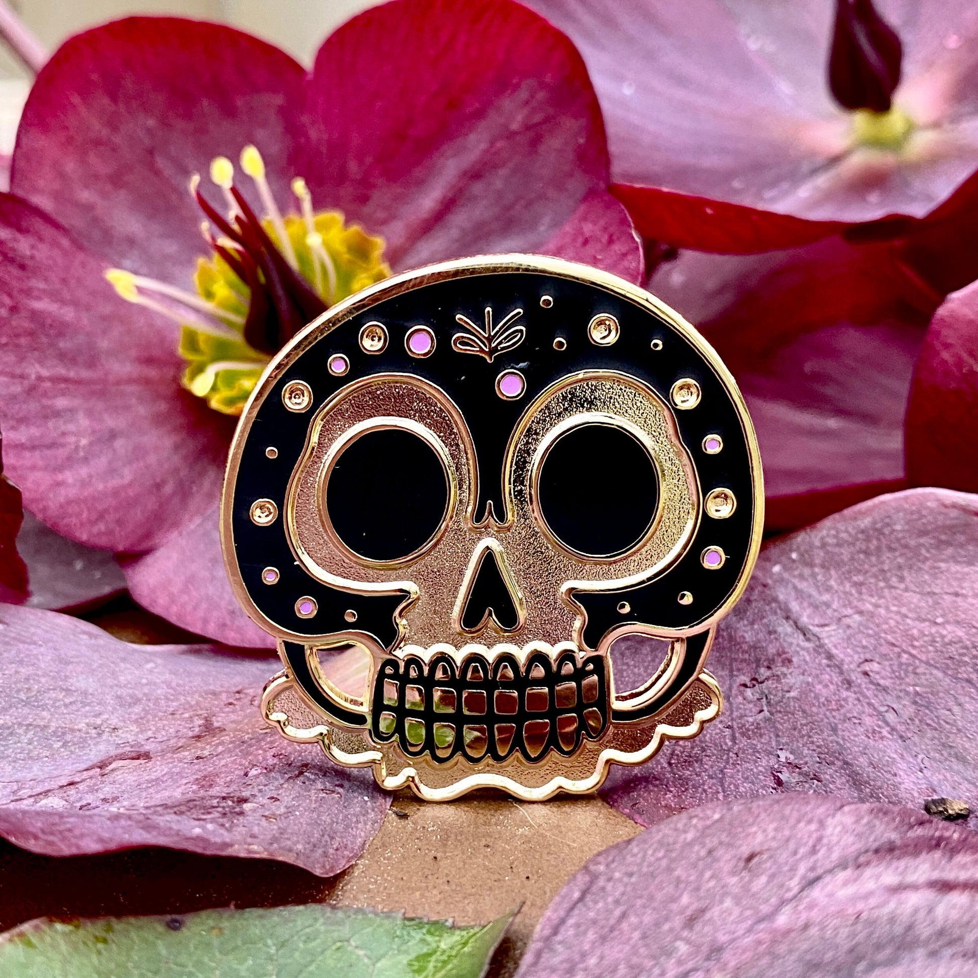 Ebon Grin, witchy enamel pin