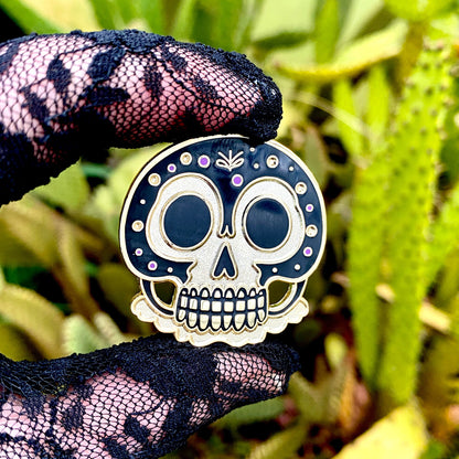 Ebon Grin, witchy enamel pin