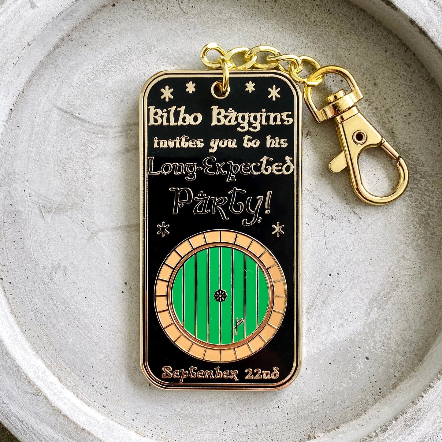 Eleventyfirst Keychain, LOTR enamel pin