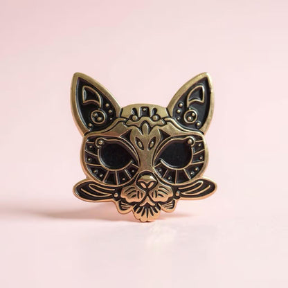 Enchanted Familiar Cat, witchy enamel pin