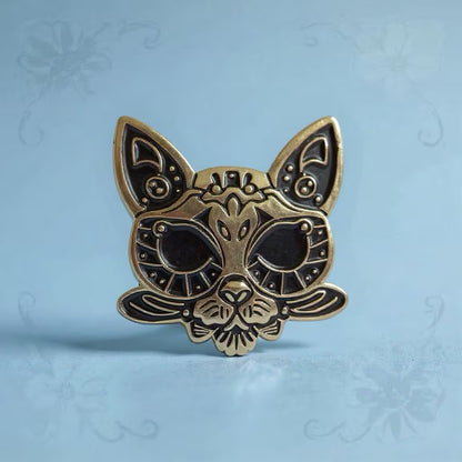 Enchanted Familiar Cat, witchy enamel pin