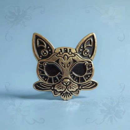 Enchanted Familiar Cat, witchy enamel pin
