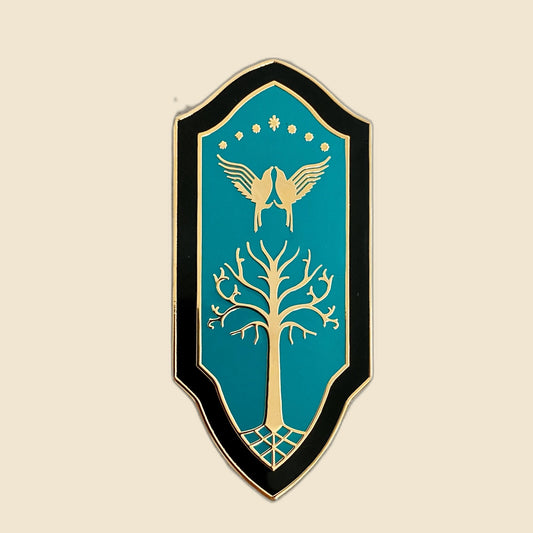 Faramir's Battleshield from Osgiliath on cream background