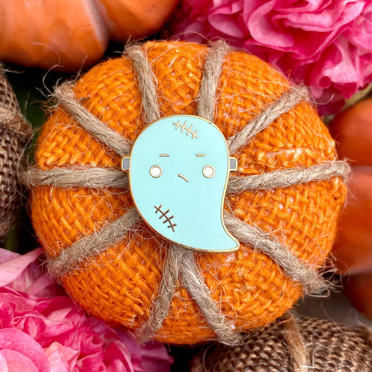 Franken-Ghost, witchy enamel pin