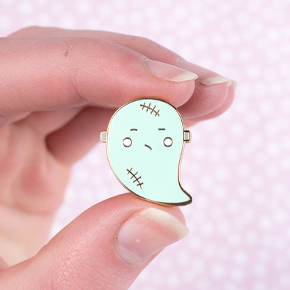 Franken-Ghost, witchy enamel pin