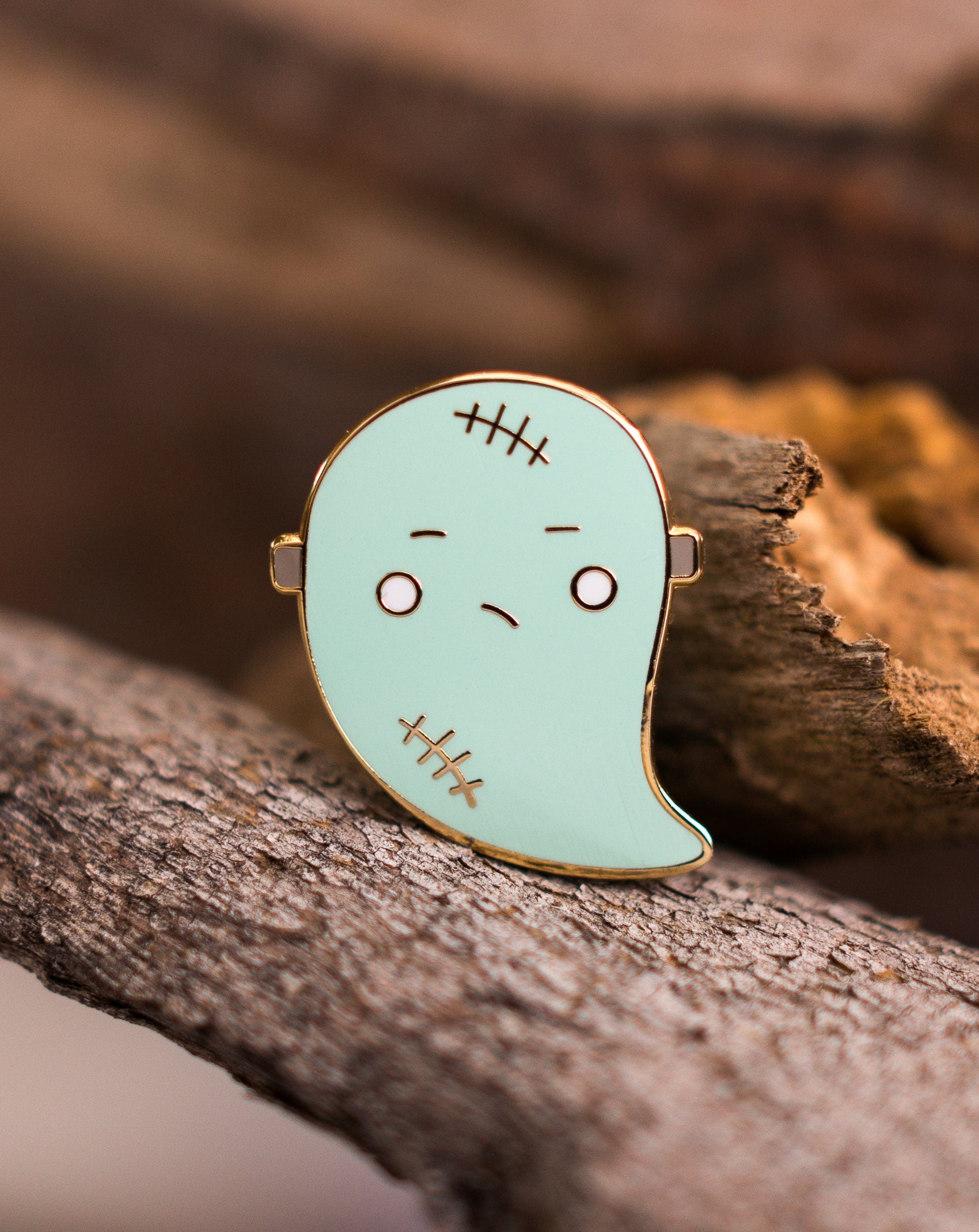 Franken-Ghost, witchy enamel pin