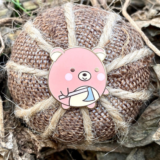 Grizzly Adams, kawaii enamel pin
