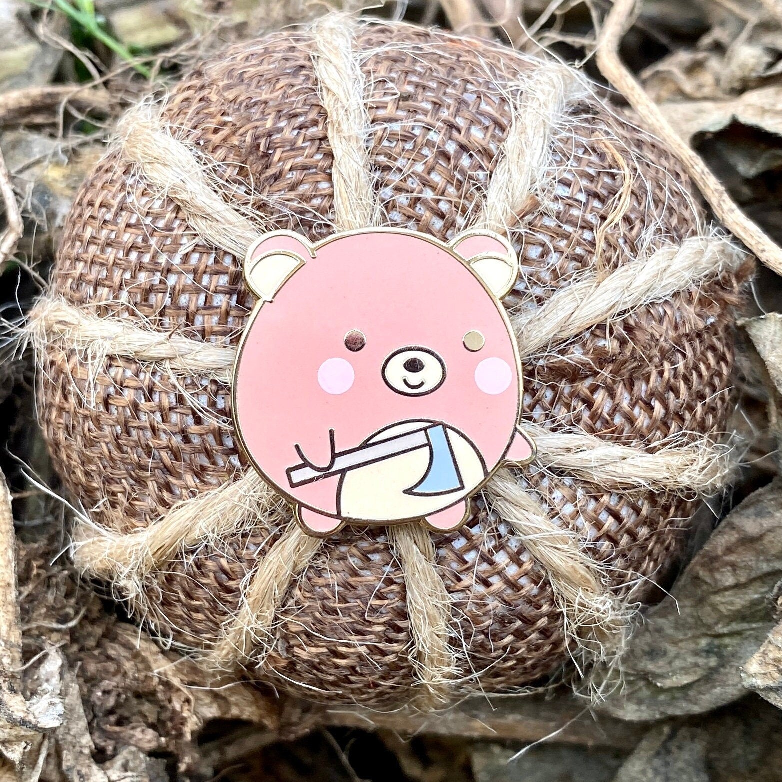 Grizzly Adams, kawaii enamel pin