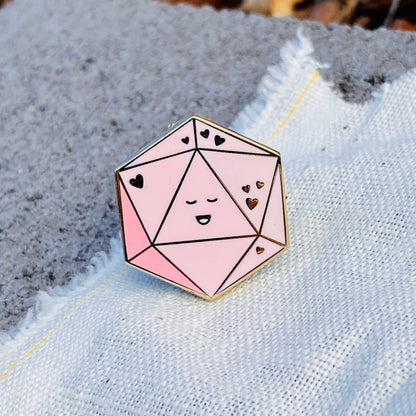 Happy Dice DnD D20, D&D enamel pin