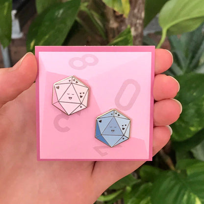 Happy Dice DnD D20, D&D enamel pin