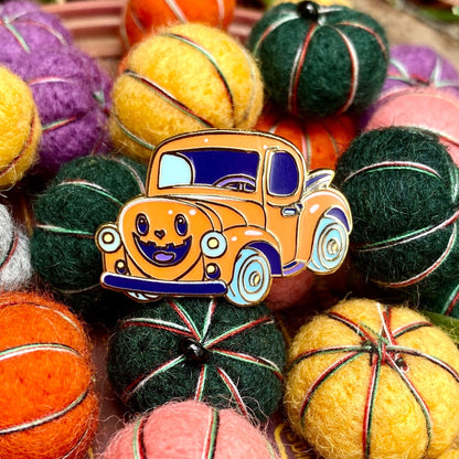 Hauntmobile Car, witchy enamel pin