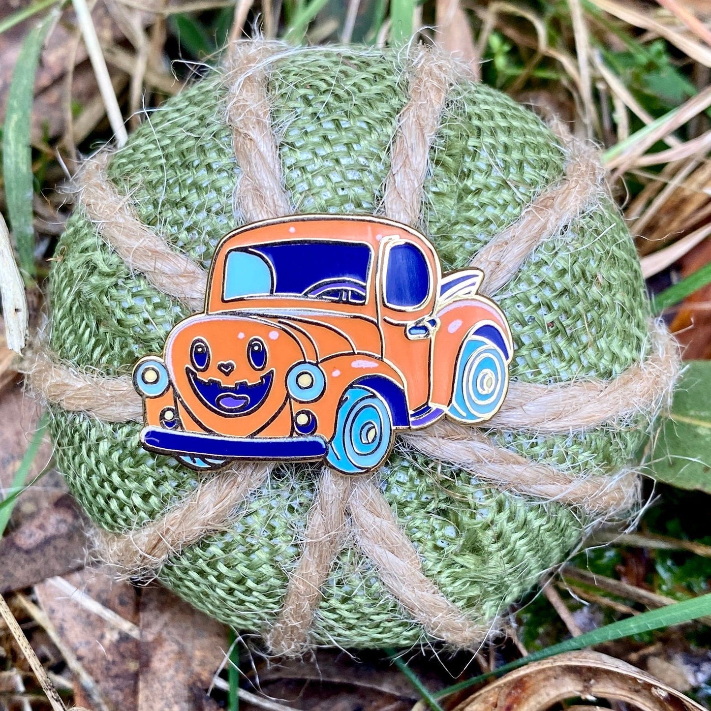 Hauntmobile Car, witchy enamel pin