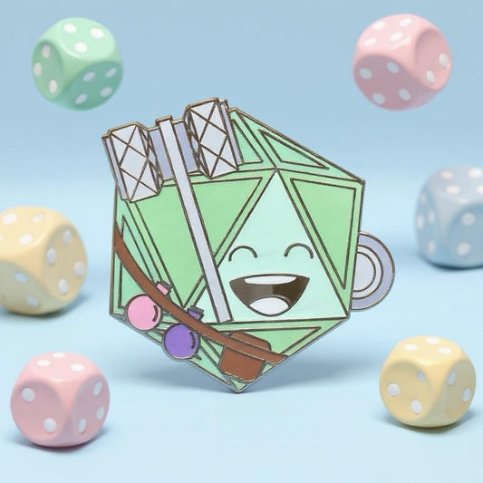 Healer D20, D&D enamel pin