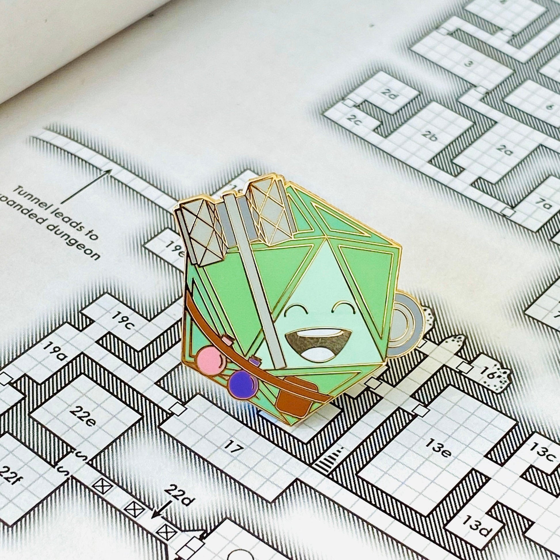 Healer D20, D&D enamel pin