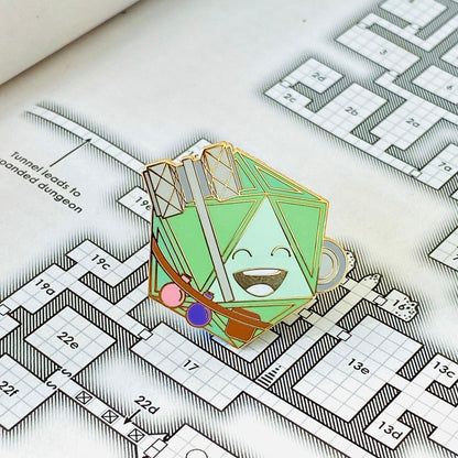 Healer D20, D&D enamel pin