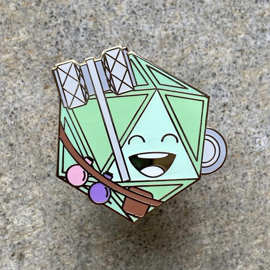 Healer D20, D&D enamel pin