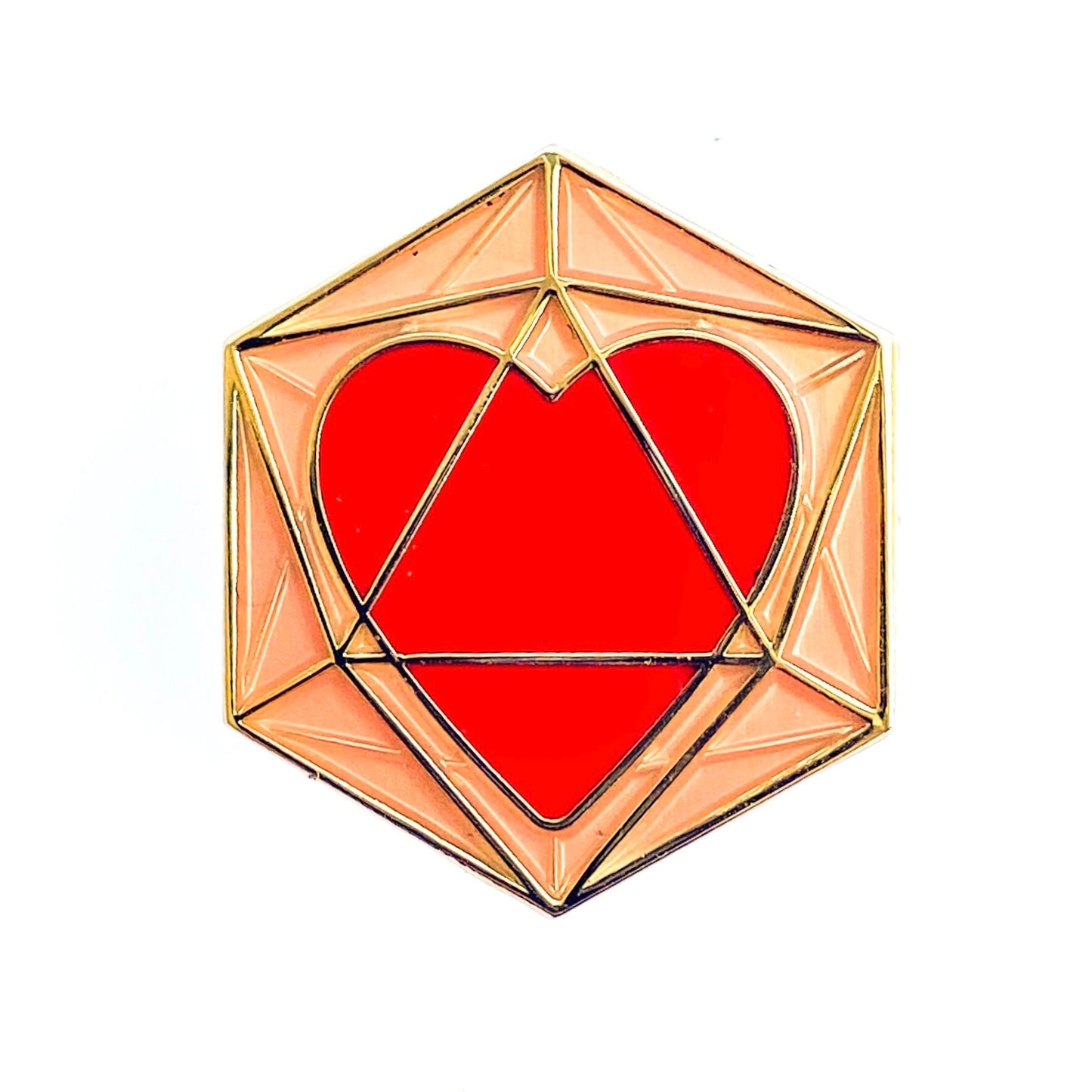 Heart Dice, D&D enamel pin