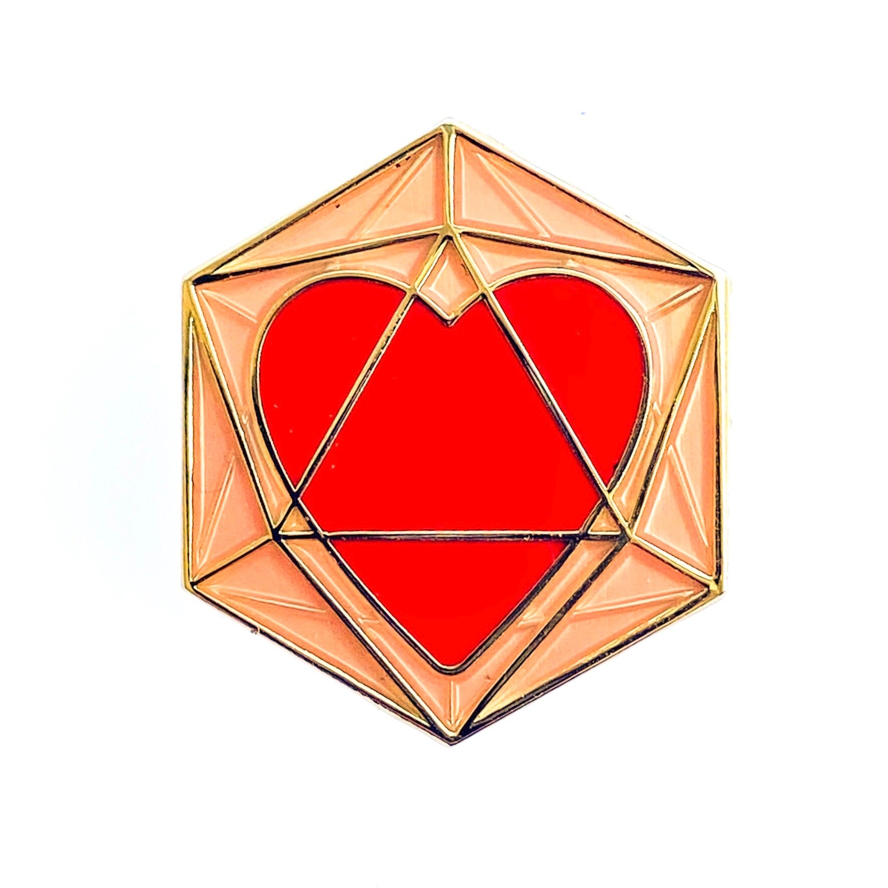 Heart Dice, D&D enamel pin