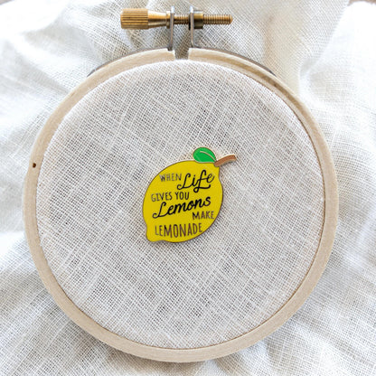 Lemon needle minder, gold finish