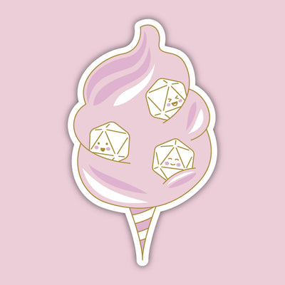 Fairy Floss Dice Sticker