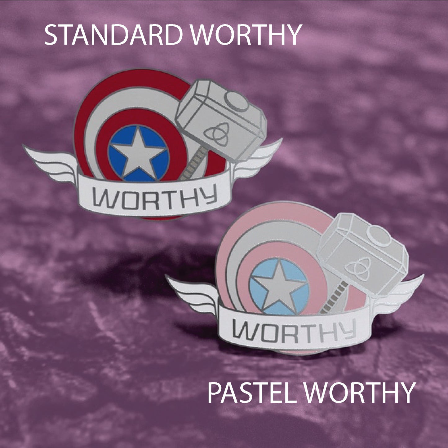 Worthy enamel pin