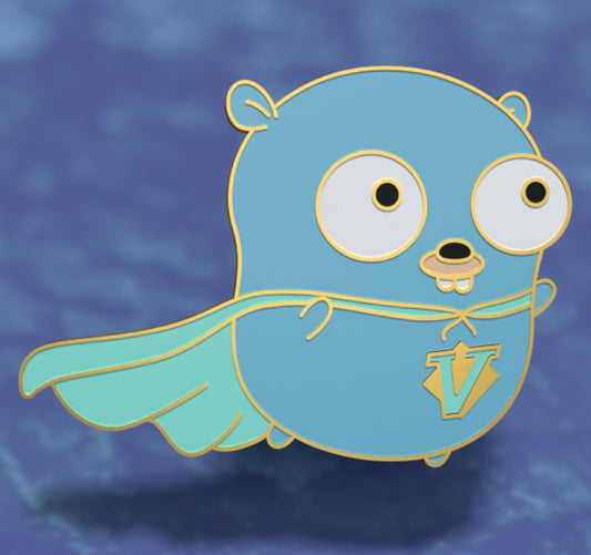 Vim-Go Gopher Pin