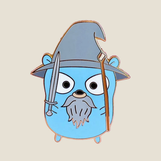 Gandalf Gopher Pin, LOTR enamel pin