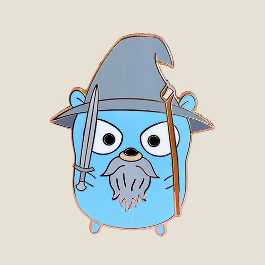 Gandalf Gopher Pin, LOTR enamel pin