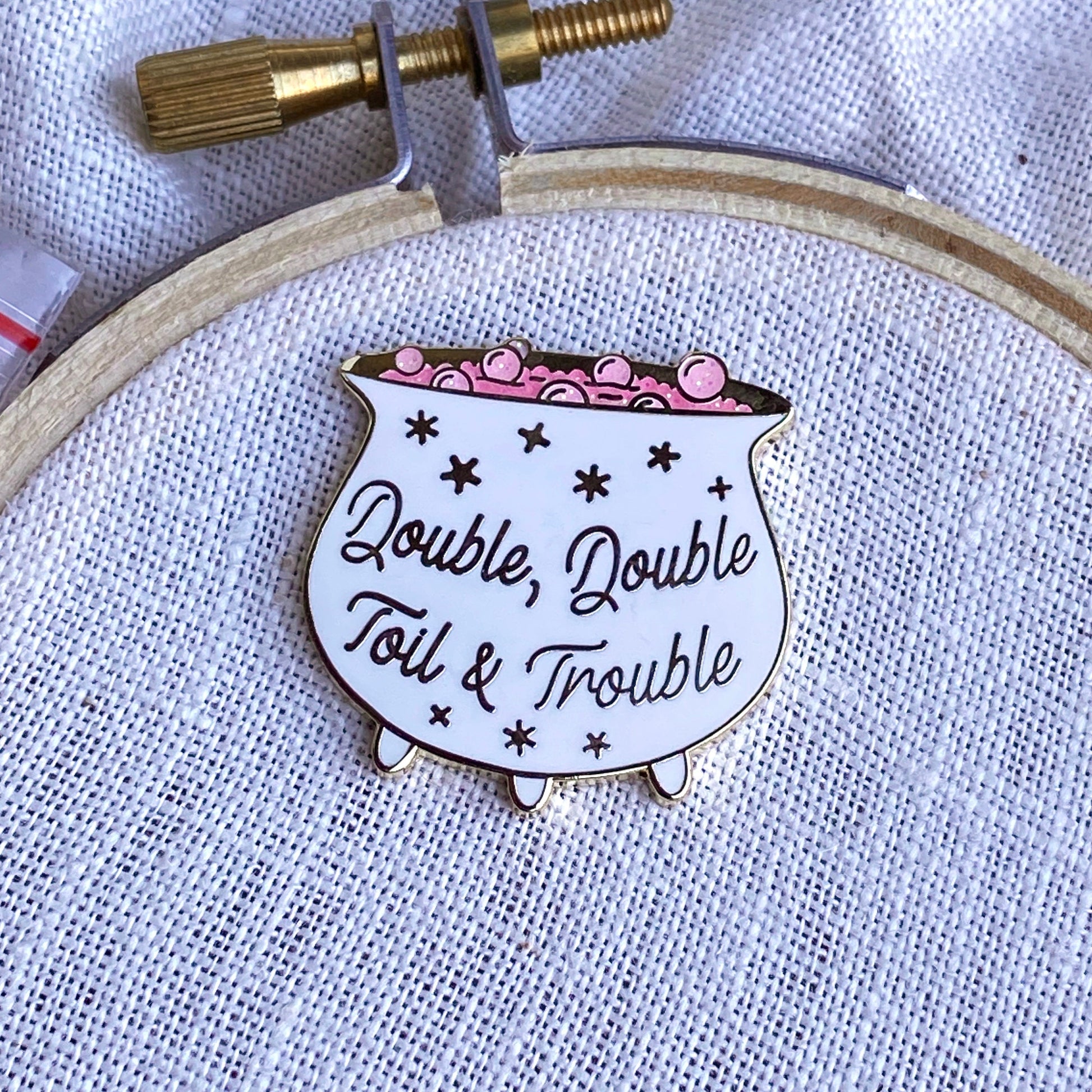 White Double Trouble Needle Minder