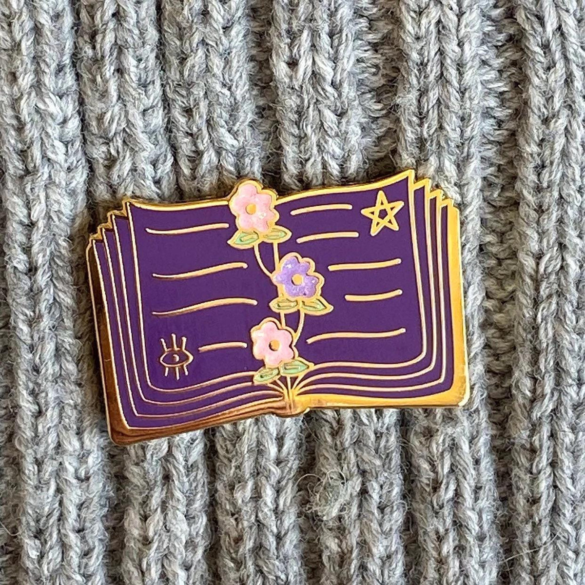 Witch Book Needle Minder, Purple