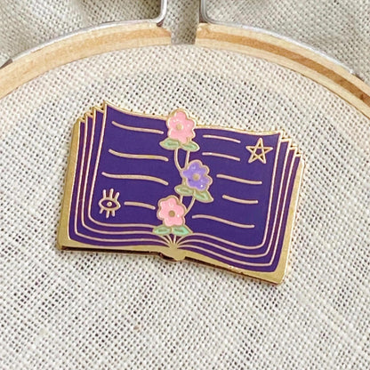 Witch Book Needle Minder, Purple