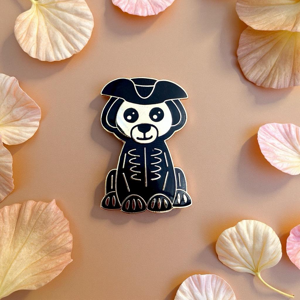 Skeleton Dog Pin