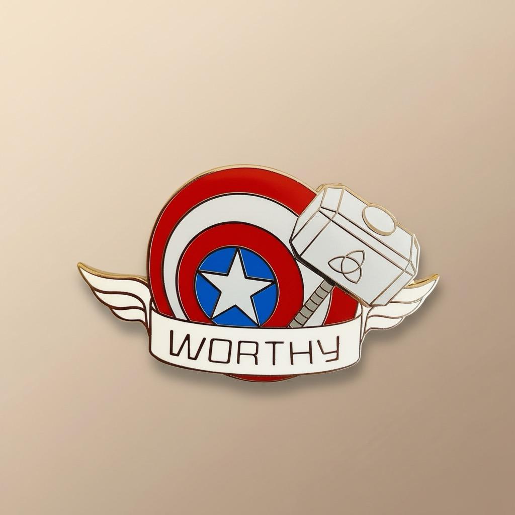Worthy enamel pin