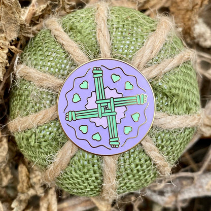 Celtic Sabbat Seasons Imbolc, witchy enamel pin