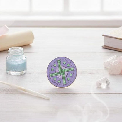 Celtic Sabbat Seasons Imbolc, witchy enamel pin