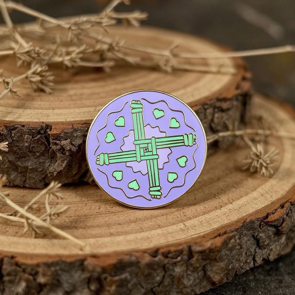 Celtic Sabbat Seasons Imbolc, witchy enamel pin