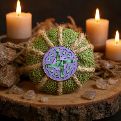 Celtic Sabbat Seasons Imbolc, witchy enamel pin