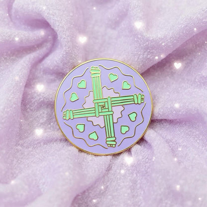 Celtic Sabbat Seasons Imbolc, witchy enamel pin
