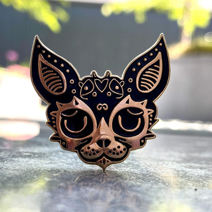 3D Jackal, dog enamel pin