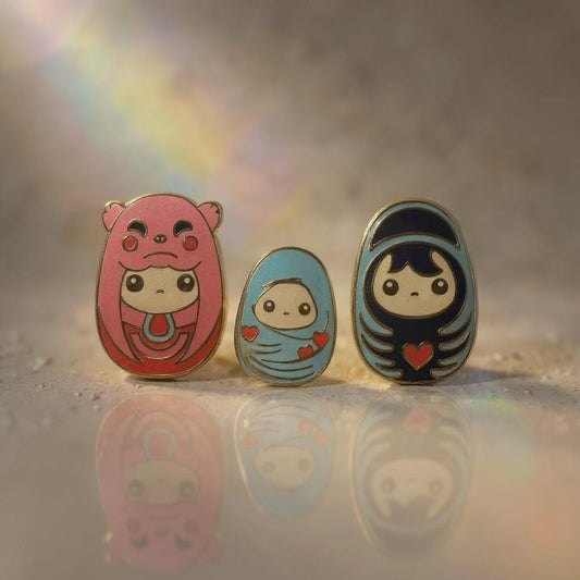 Little Heart Guardians, kawaii enamel pin