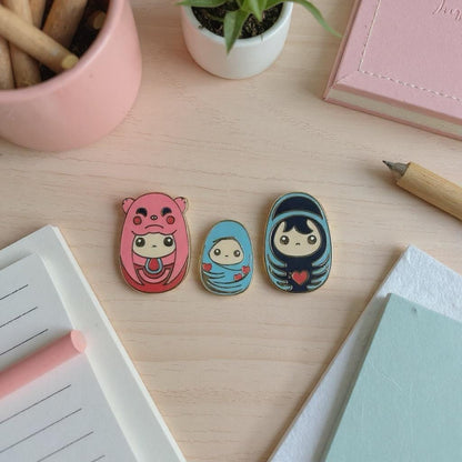 Little Heart Guardians, kawaii enamel pin