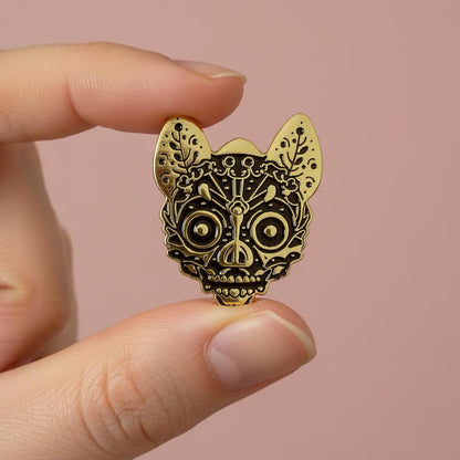 Macabre Bat, witchy enamel pin
