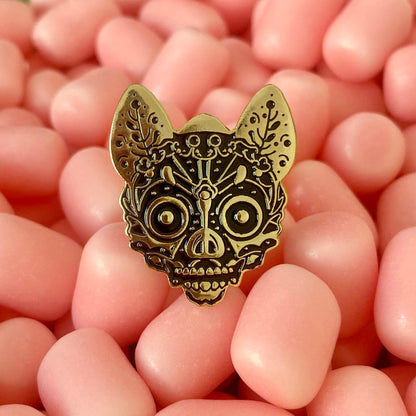 Macabre Bat, witchy enamel pin