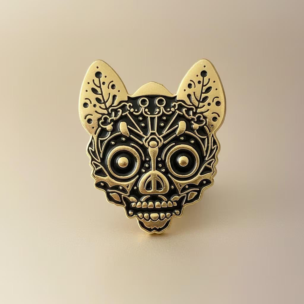 Macabre Bat, witchy enamel pin